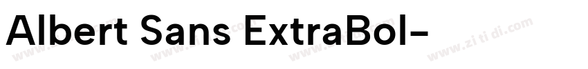 Albert Sans ExtraBol字体转换